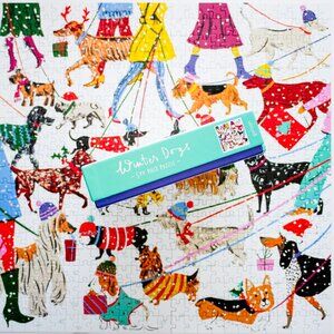 🐾 ADORABLE (500) Piece Puzzle "Winter Dogs" 🐾 Galison Jigsaw Puzzle